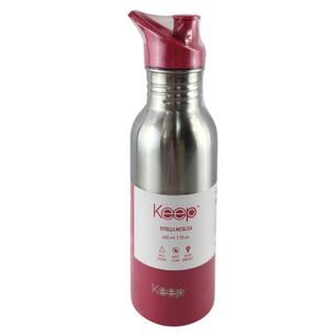 Botella Metalica Keep 600ml Keep Bebidas Deporte Rosa