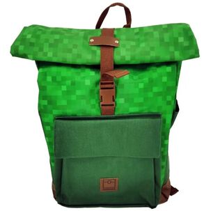 Mochila Escolar Minecraft Verde Rayado Chs-bp2201n