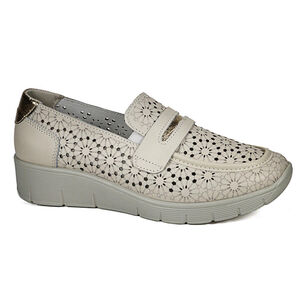 Mocasín Cuero Inaya Beige
