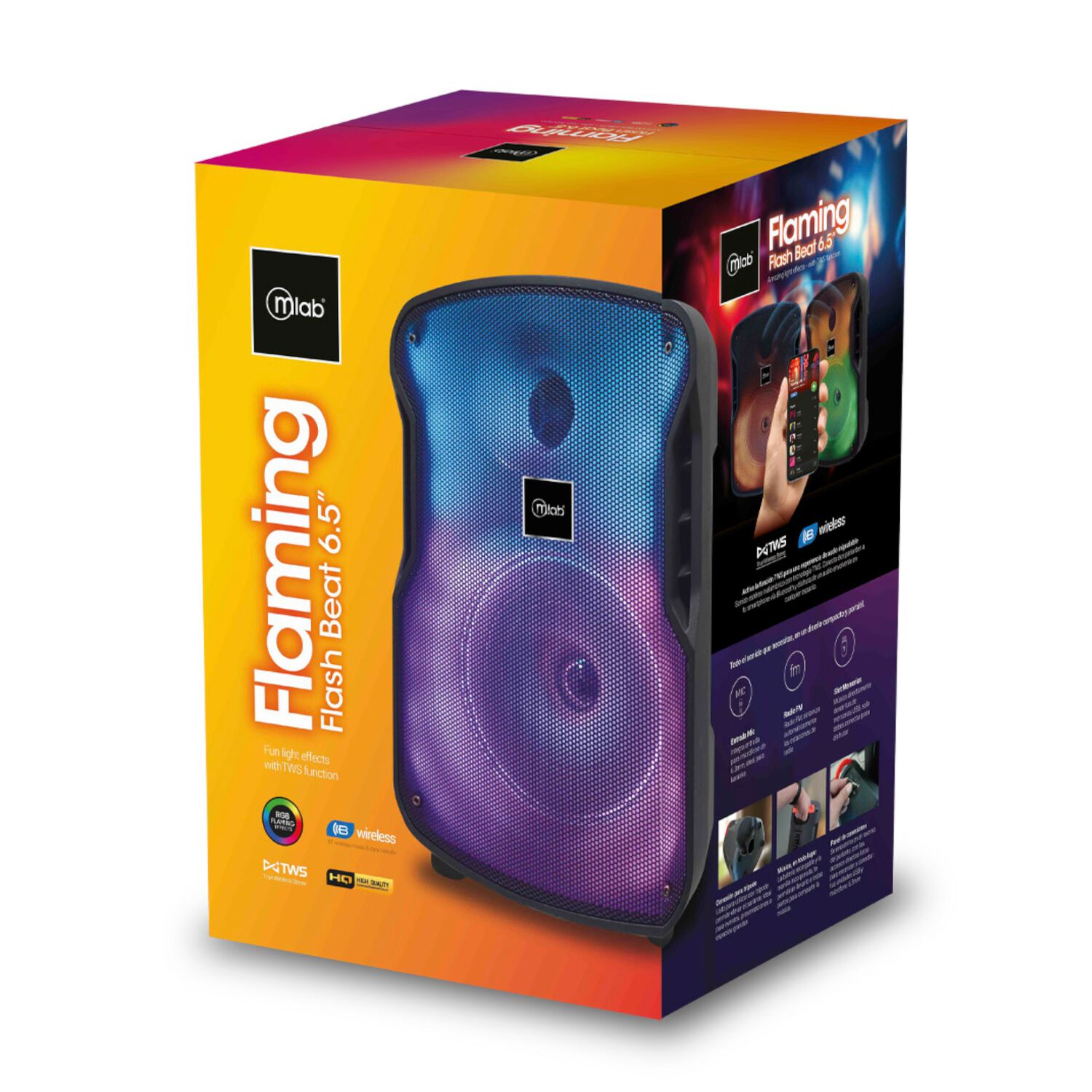 Parlante Bluetooth Flaming Flash Full Rgb Llightning 20w Rms image number 9.0