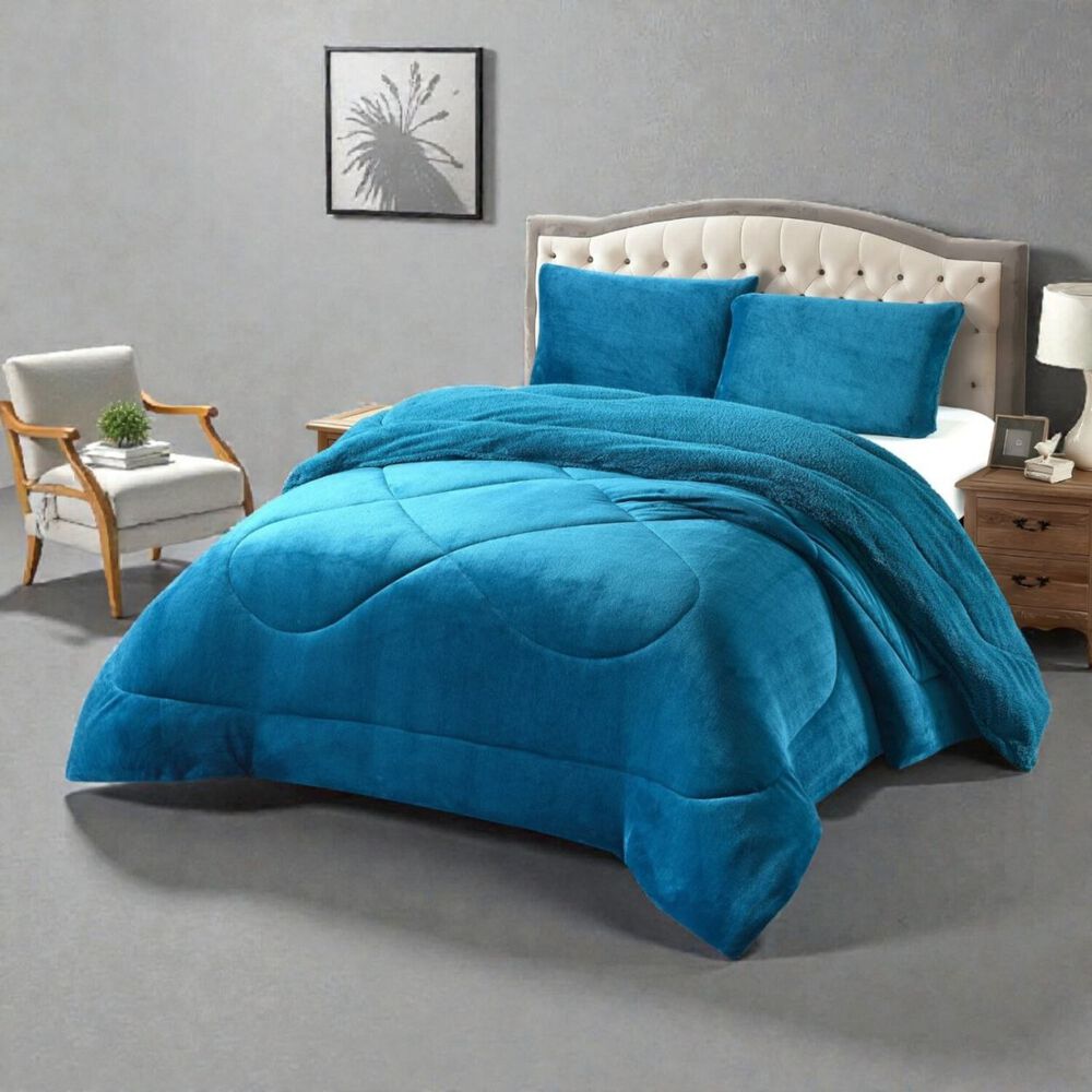 Plumon De Invierno Plush Liso Con Chiporro De 1.5 Plazas + 1 Funda Para Almohada Cip1.5p-20 image number 0.0