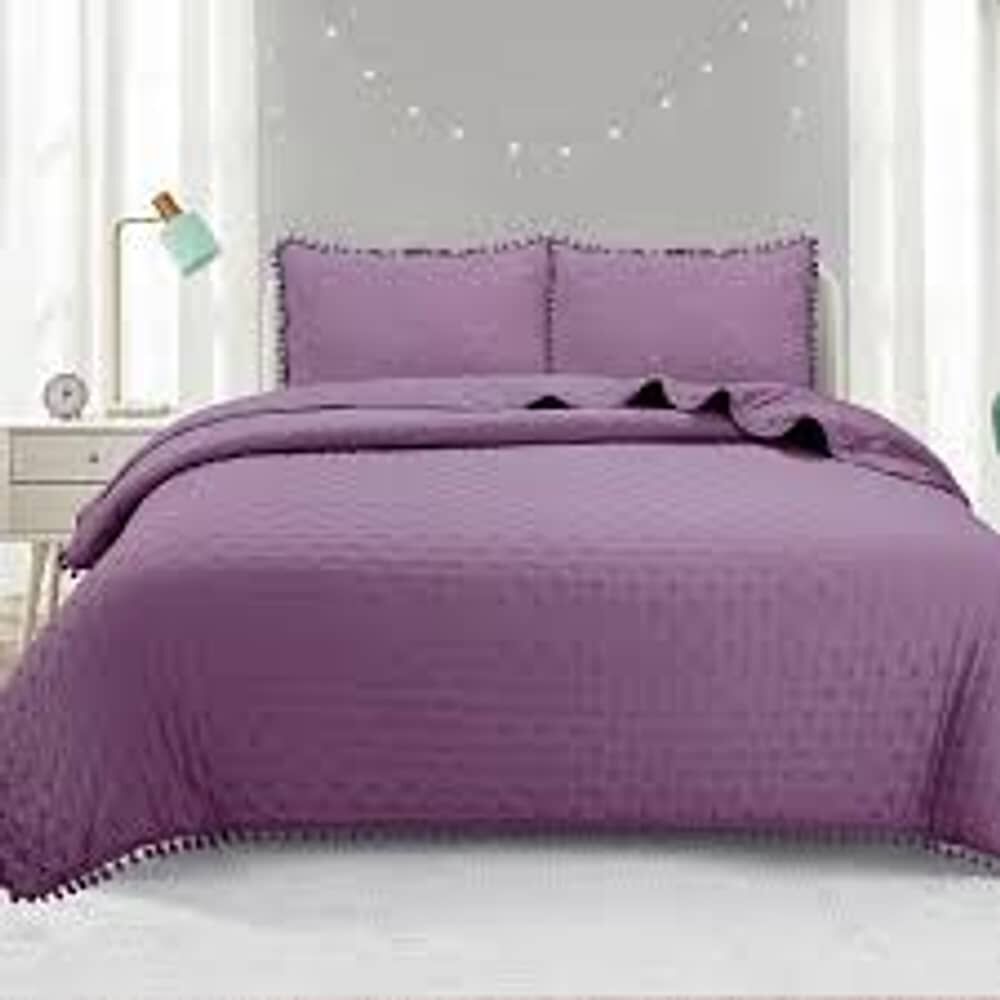 Cubrecamas Algod&oacute;n Con Pom Pom - 2 Plazas image number 0.0