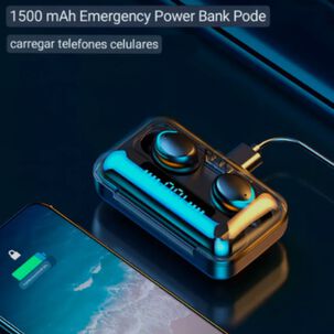 Audífonos In-ear Gamer Inalámbricos Celeste Con Luz Led