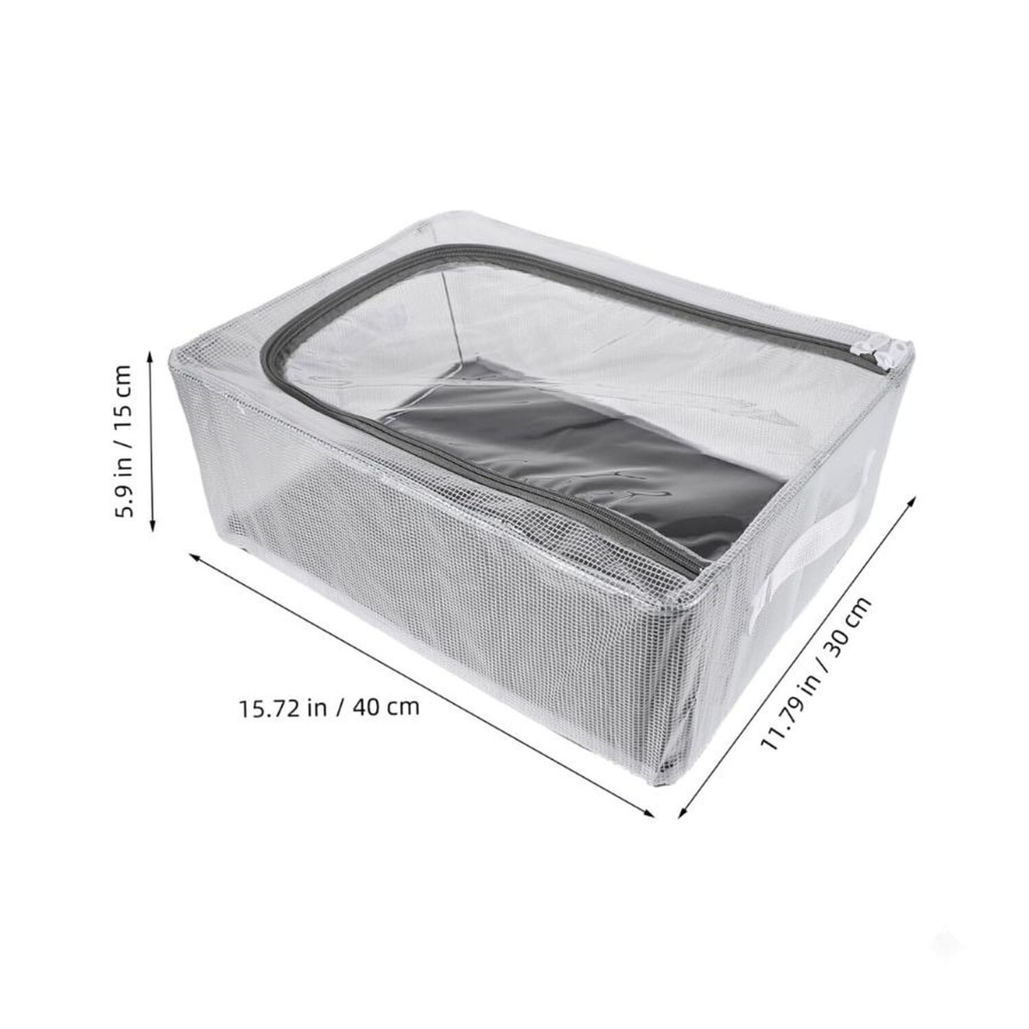 Caja Organizadora De Ropa Con Ventana Transparente Y Cierre 40x30x15 image number 3.0