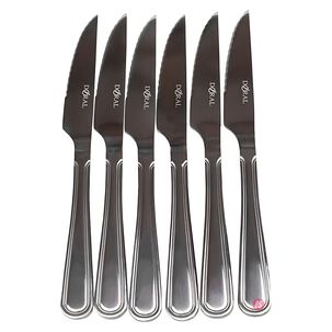 Juego 6 Cuchillos Carne Berl&iacute;n Doral Acero Inoxidable - Ps
