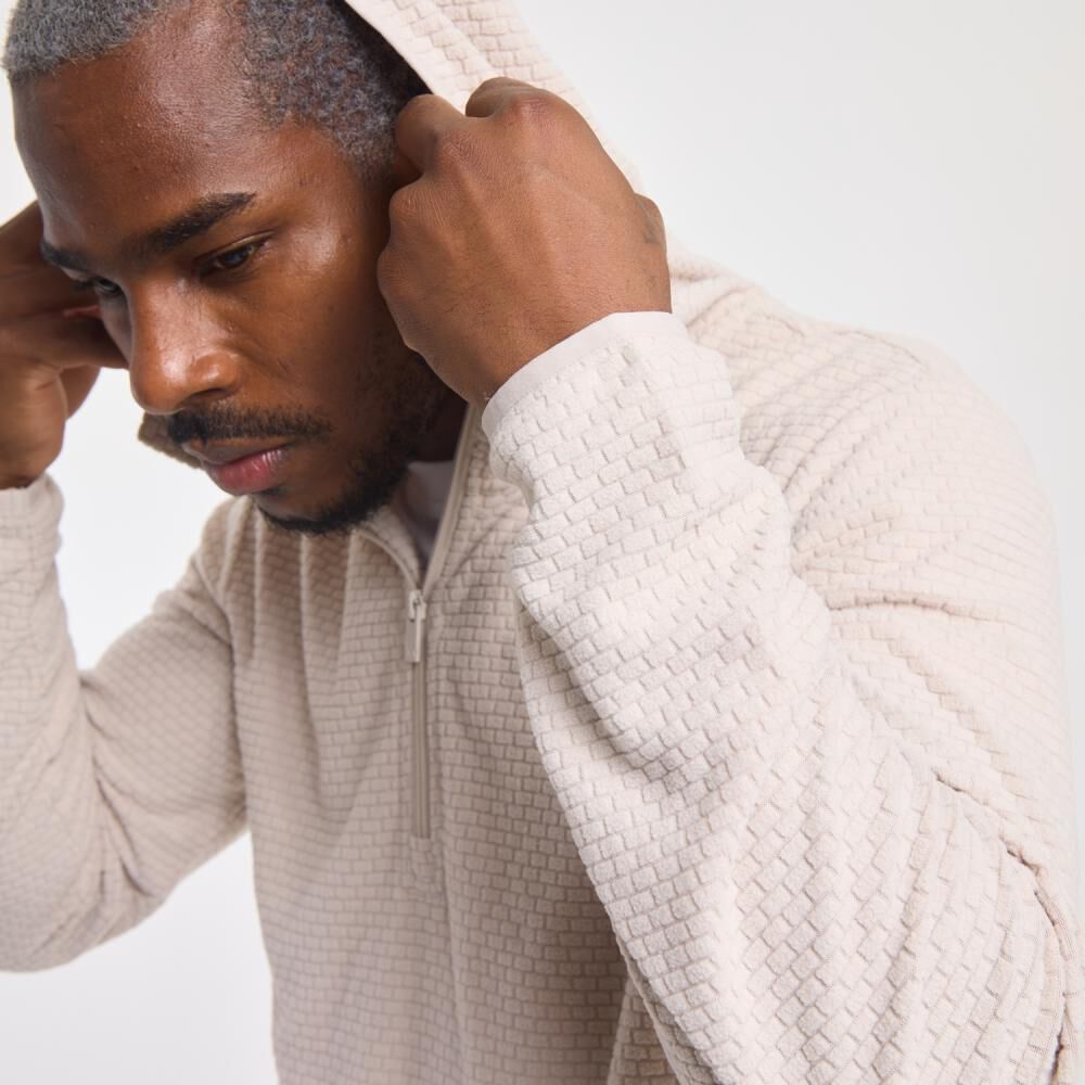 Polerón Deportivo Liso Cuello Alto Con Capucha Hombre Wetland image number 4.0