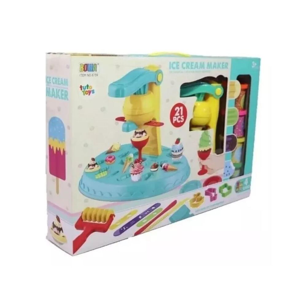 Juguete Set Maquina De Helados Con Plasticina 21 Piezas Infnatil image number 2.0