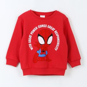 Poleron Cerrado Toddlero Cara Marvel