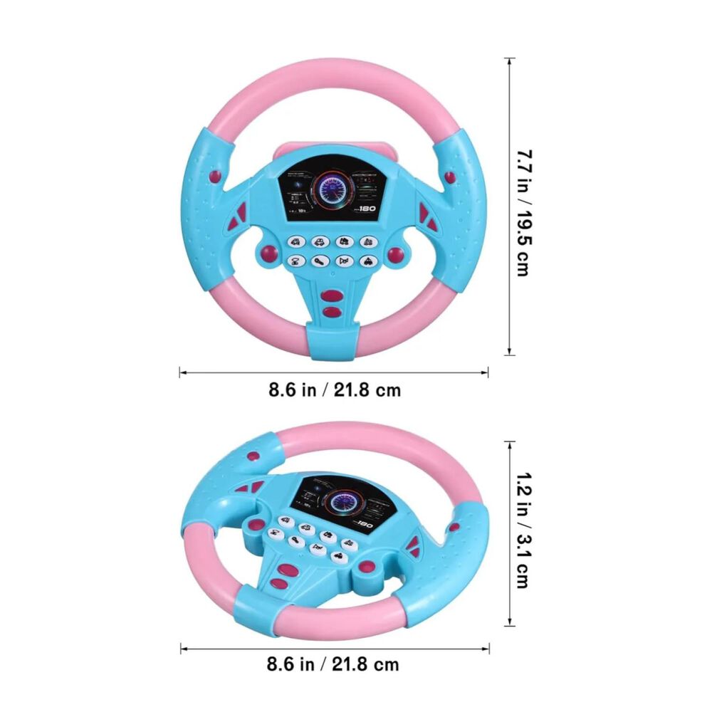 Juguete Volante Simulador De Auto Para Ni&ntilde;os Amarillo image number 2.0