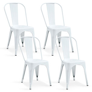 Pack De 4 Silla Metal Tolixblanco