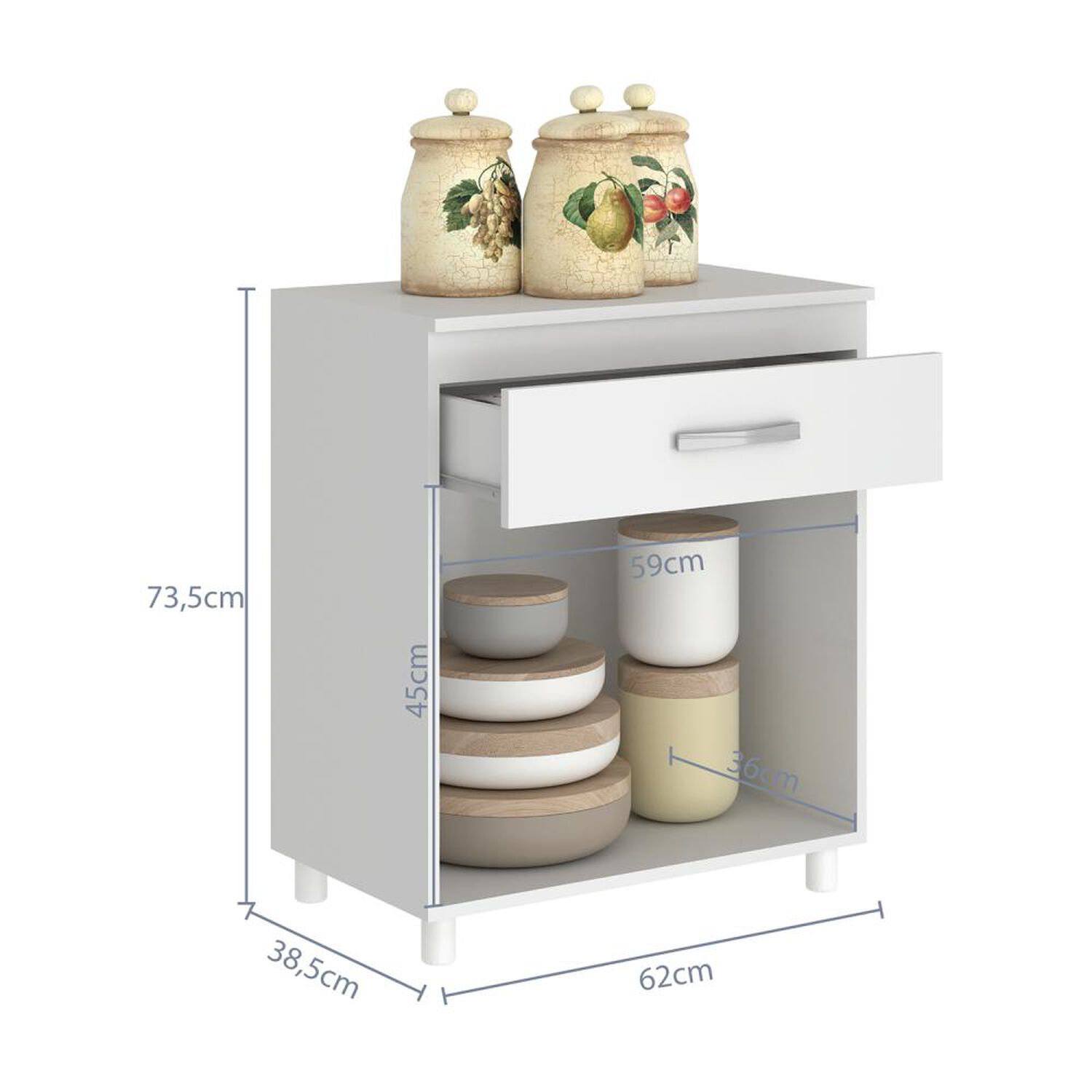 Mueble De Cocina Cocina Auxiliar Vekkahome Betty image number 1.0