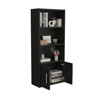 Biblioteca 120.9x50.8x23.5 Cm 2 Puertas 4 Niveles