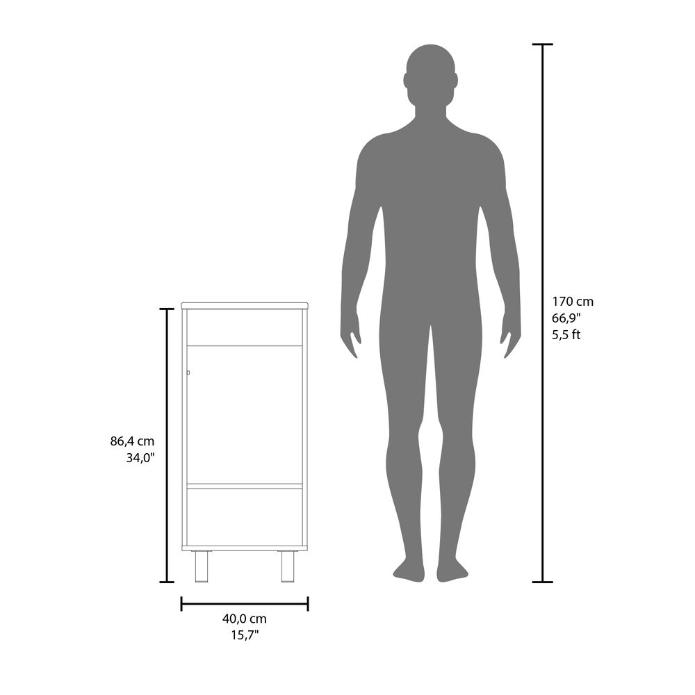 Vanitorio 86,4x40x32,5 Cm 1 Puerta image number 7.0