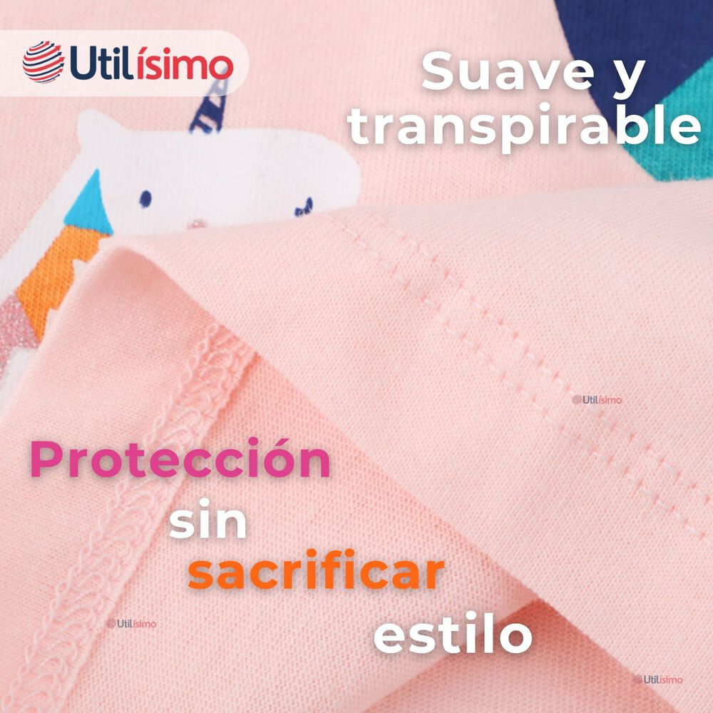 Polera Manga Larga Ni&ntilde;a 100% Algod&oacute;n Dinosauro Unicornio Rosado Camiseta image number 5.0