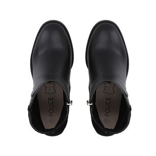 Botin Casual Mujer Negro Taco Medio Noir Police