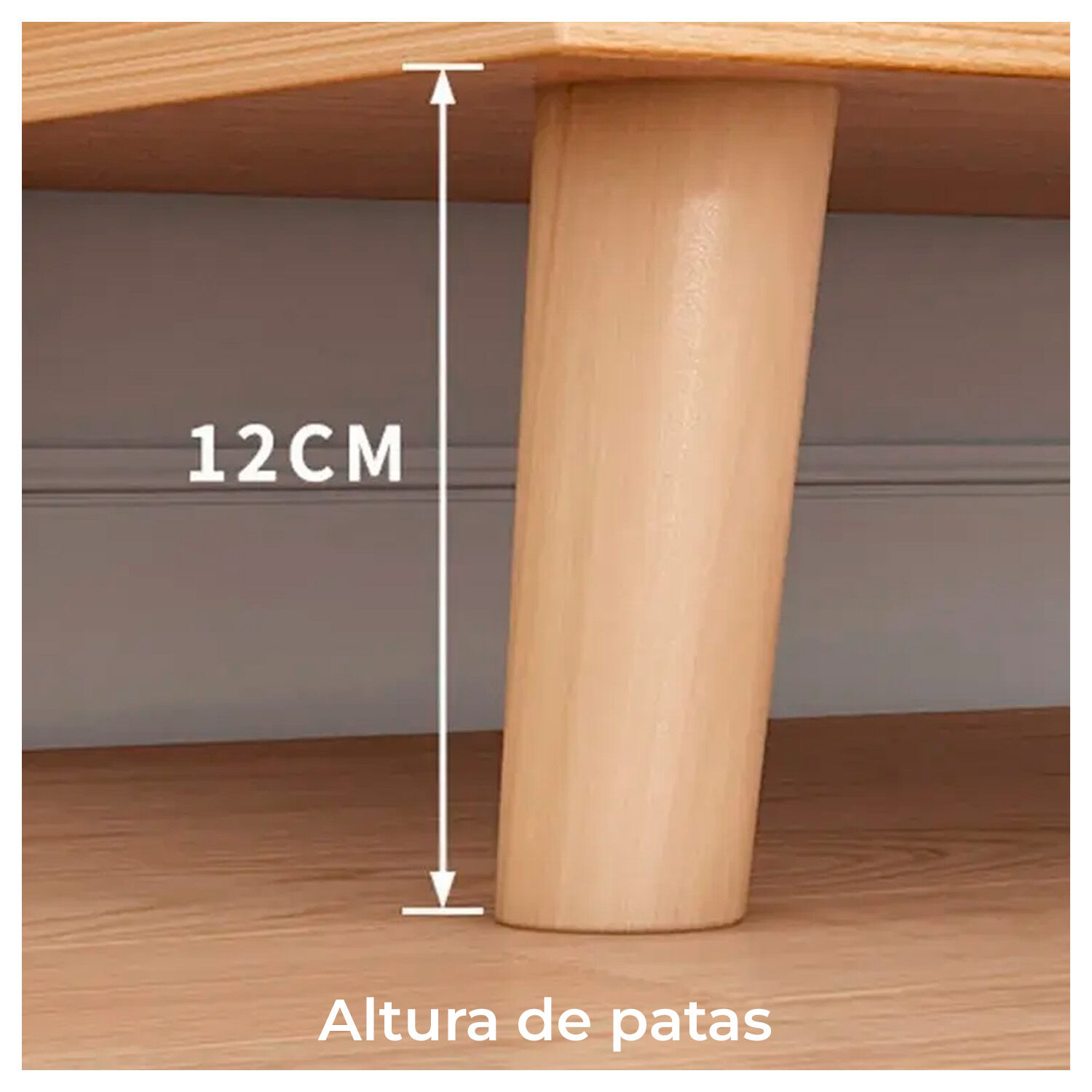 Velador De Madera Con 3 Cajones Y Repisas 61x50x30 Cm image number 2.0