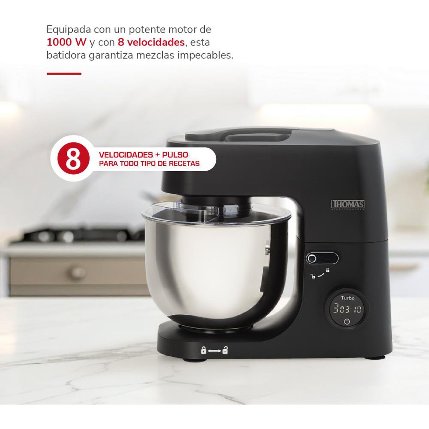Batidora De Pedestal Thomas Th-915pnd / 5 Litros / 1000 Watts image number 2.0