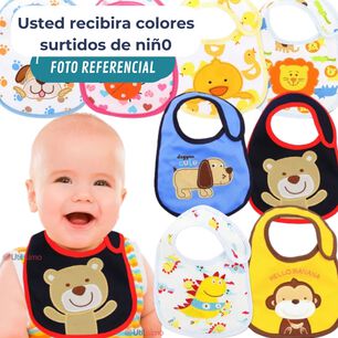 Superpack 9 Baberos Impermeables Para Beb&eacute;s Jump Kids Ni&ntilde;o