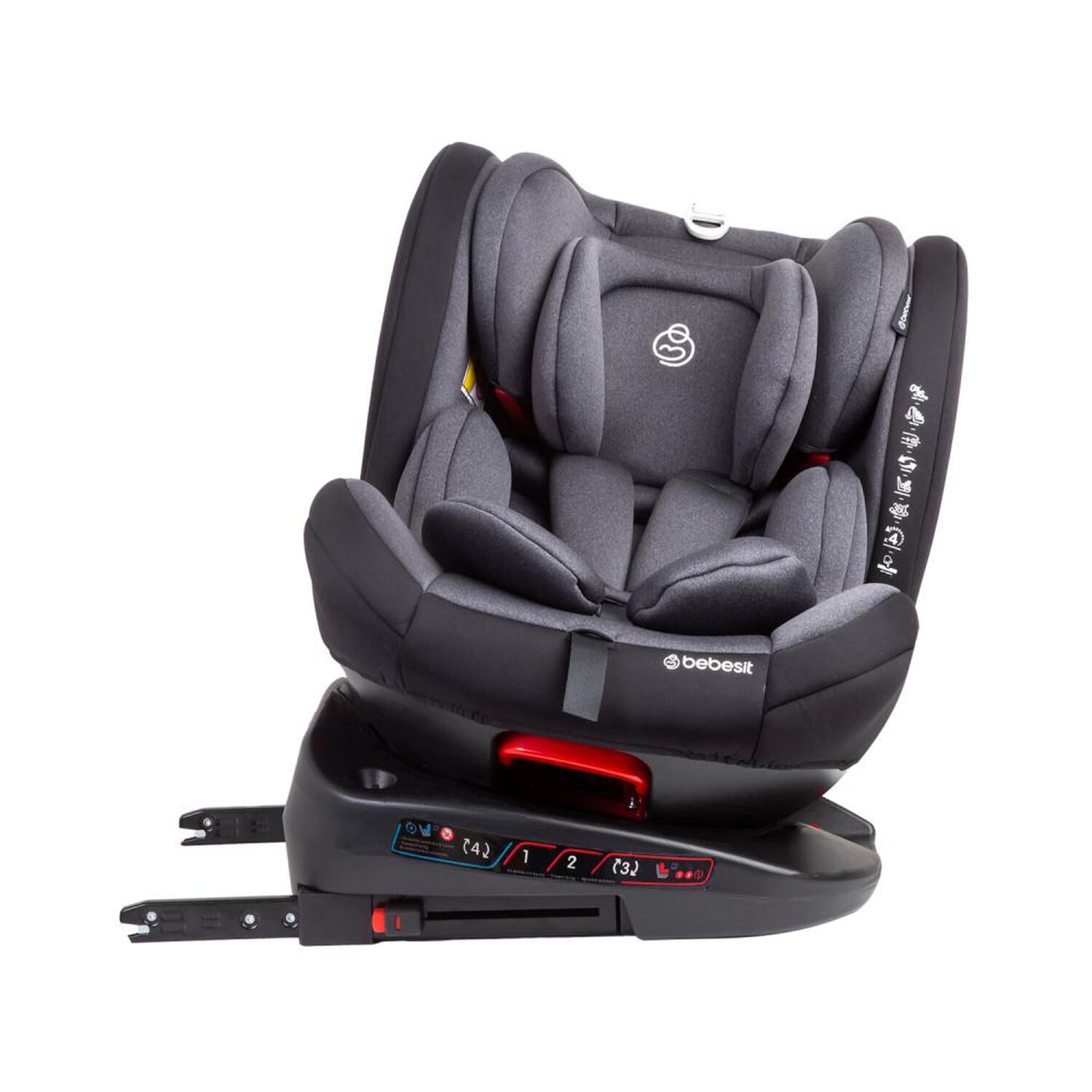 Silla De Auto Convertible Saturn Bebesit Grey-black image number 7.0