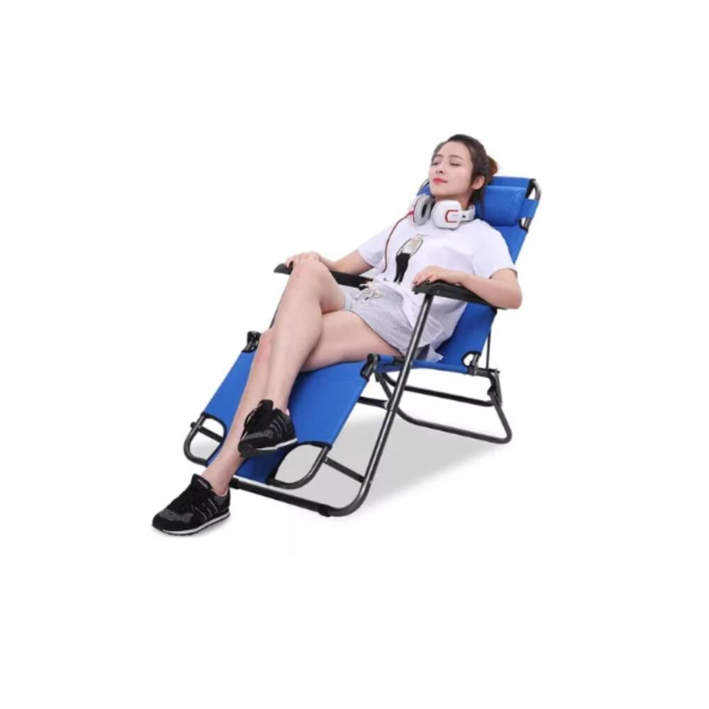Silla De Camping Plegable Cama Reclinable Reposera Port&aacute;til image number 23.0