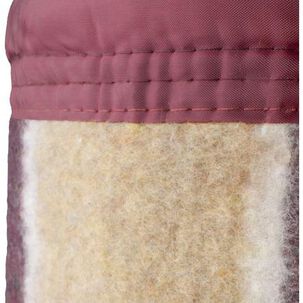 Frazada Andes Listada 2 Plaza Burdeo Beige