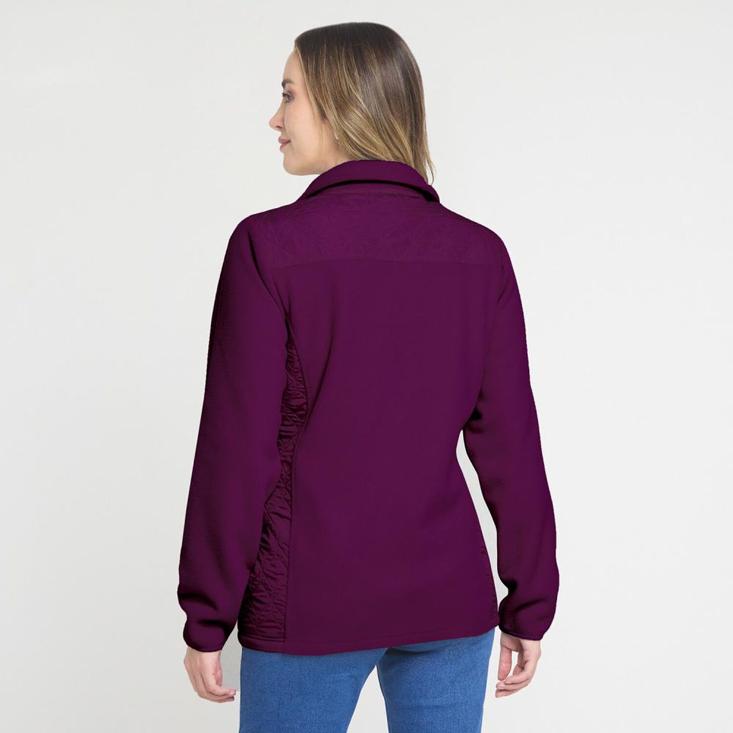 Poler&oacute;n Polar Regular Con Aplicaci&oacute;n Quilt Cuello Alto Mujer Lesage image number 1.0