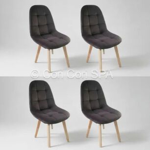 Pack 4 Sillas Capitonne Velvet