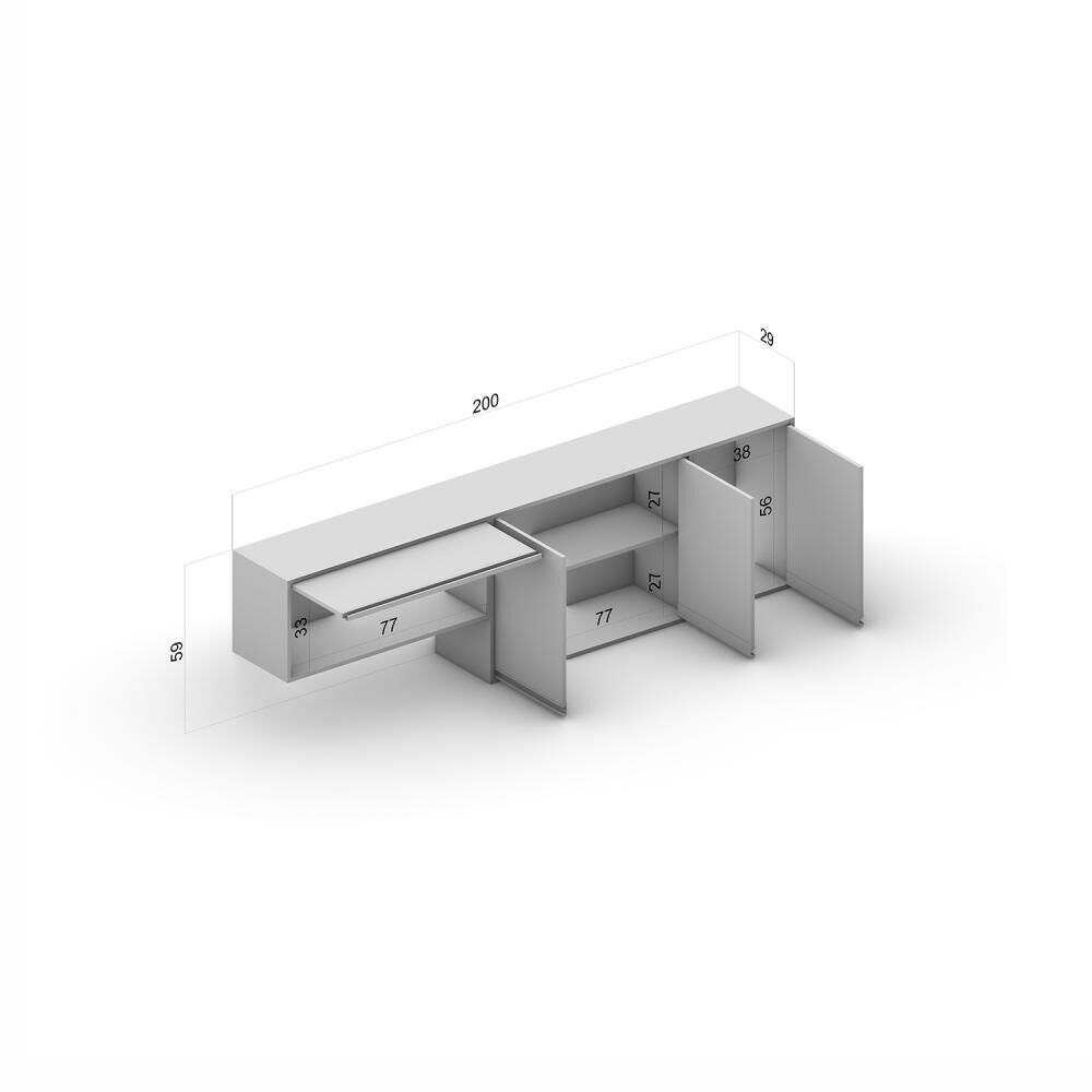 Mueble De Cocina Aereo Koya Vekkahome 4 Puertas image number 3.0