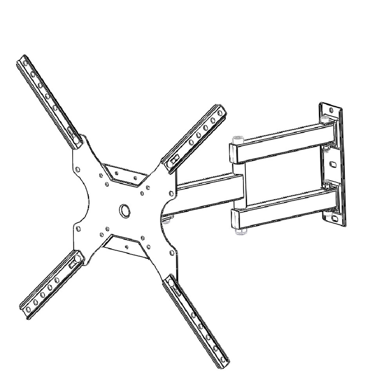 Soporte Con Brazo Articulado De 38cm 23"~56" 360 Sbrp2040b Blanco Brasforma - Sbrp2040b image number 5.0