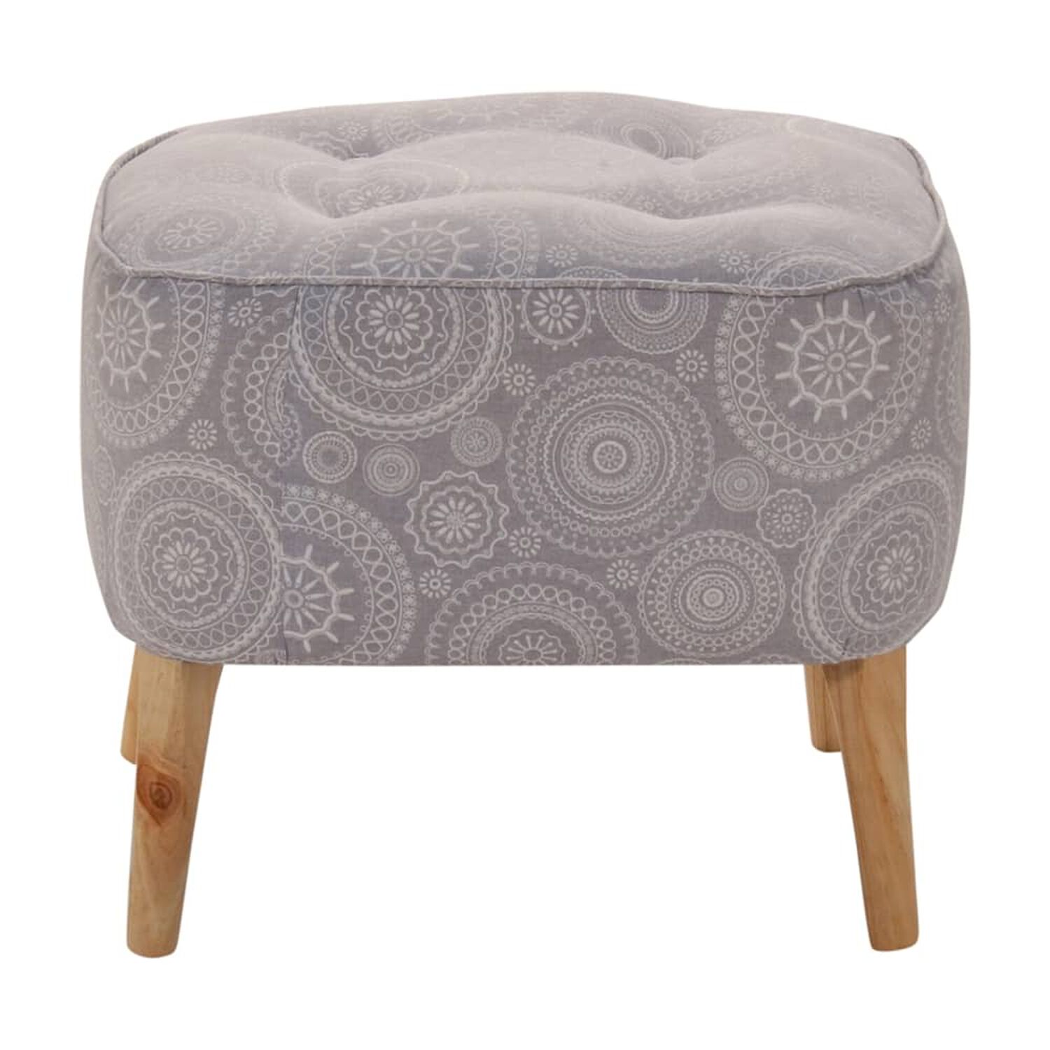 Pouf M&aacute;xima M&aacute;ndala Gris Estampado 55x45x45 Cm M&aacute;xima Design image number 0.0