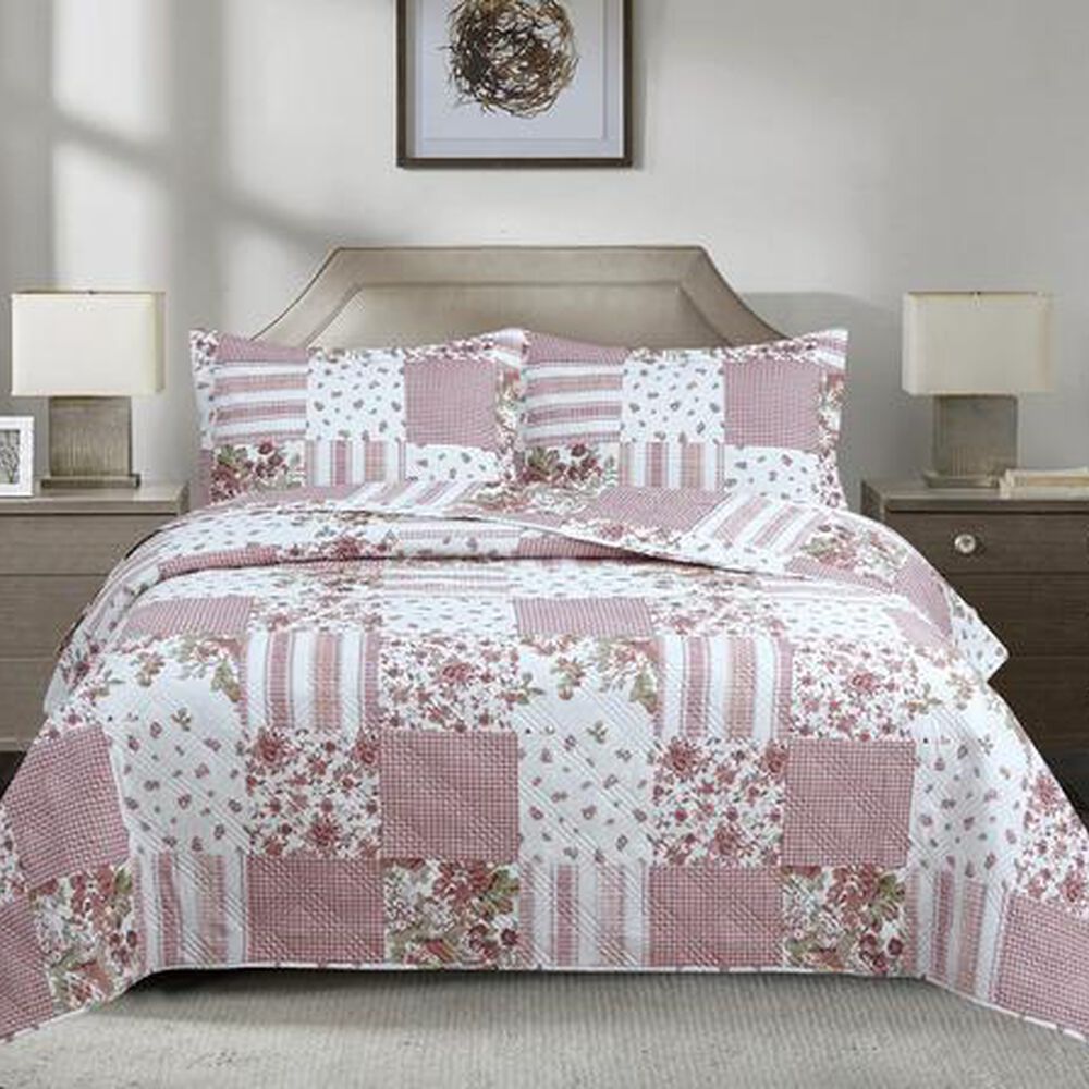 Quilt Andes Estampado Patchwork Rosado 1,5 Plazas image number 0.0