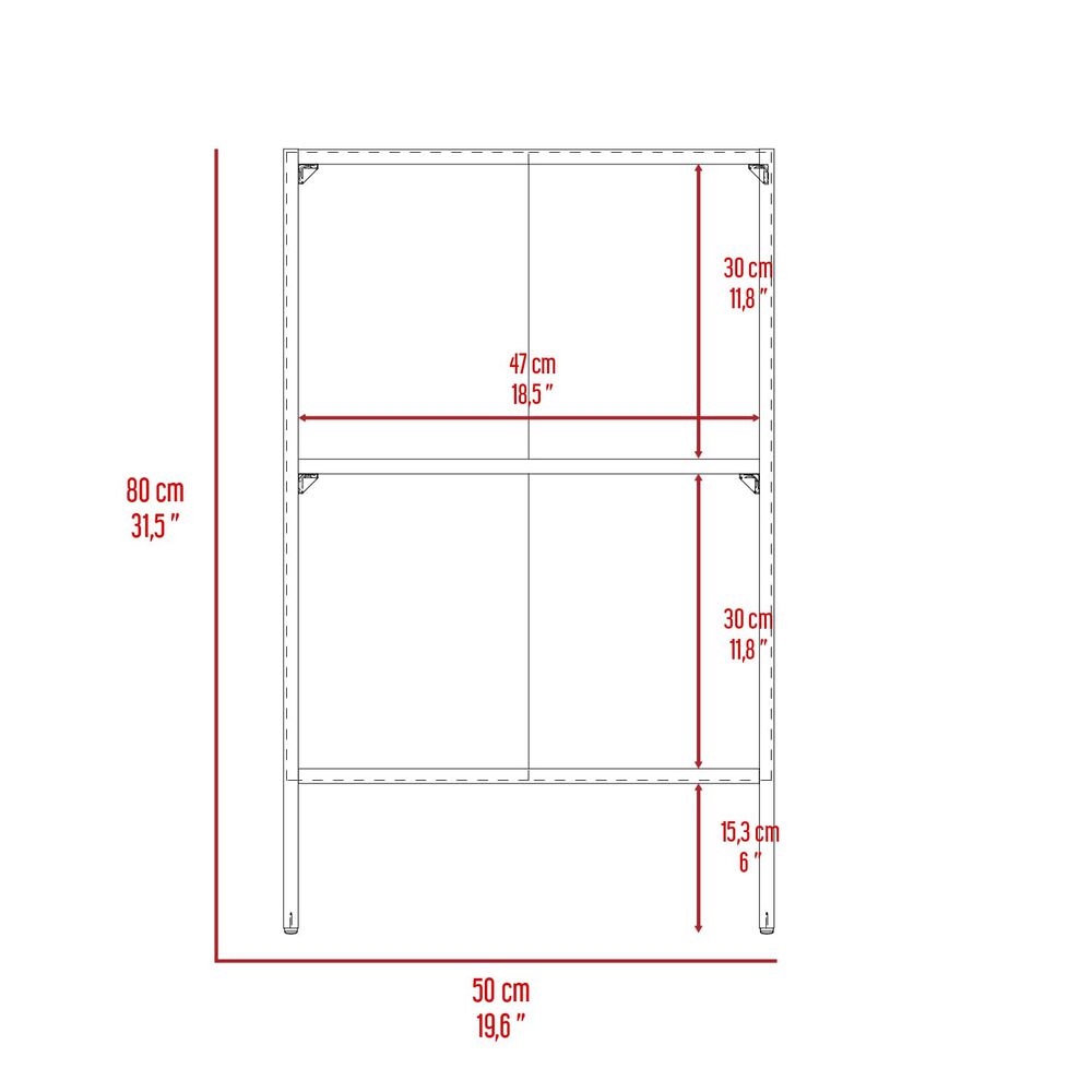 Librero Bajo Fm 2 Repisas 80x50x30,3 Cm Blanco image number 7.0
