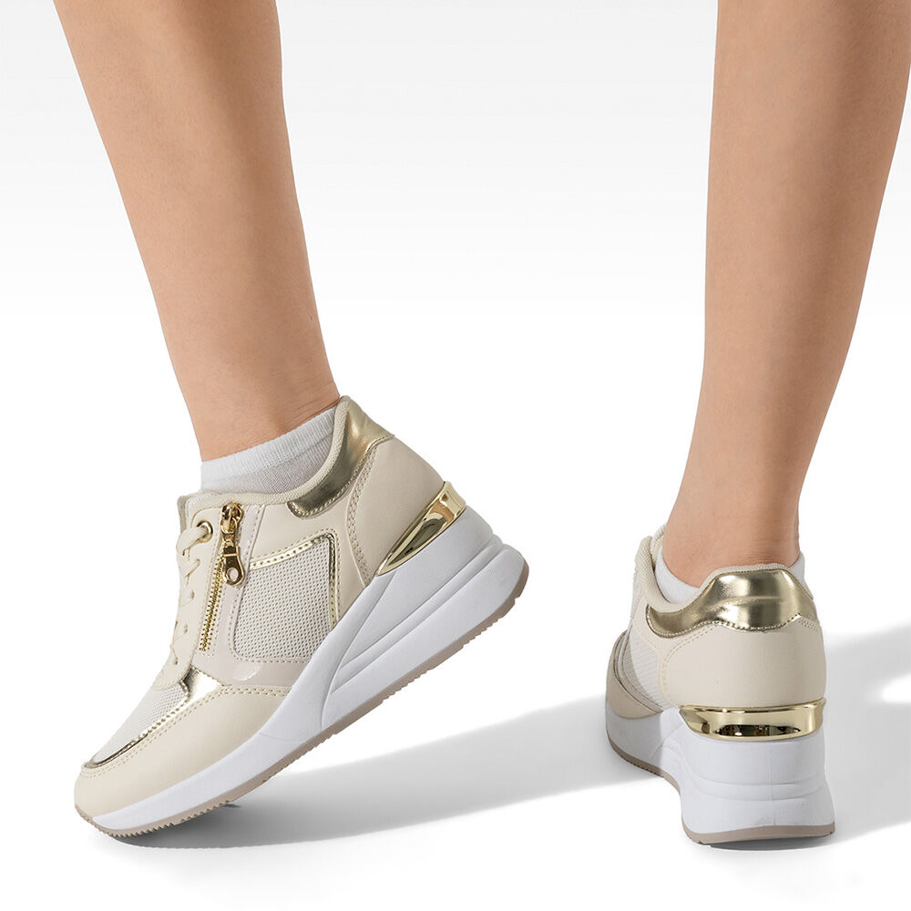 Zapatilla Deportiva Taco Cuña Malla Mujer Weide Jll60 image number 2.0