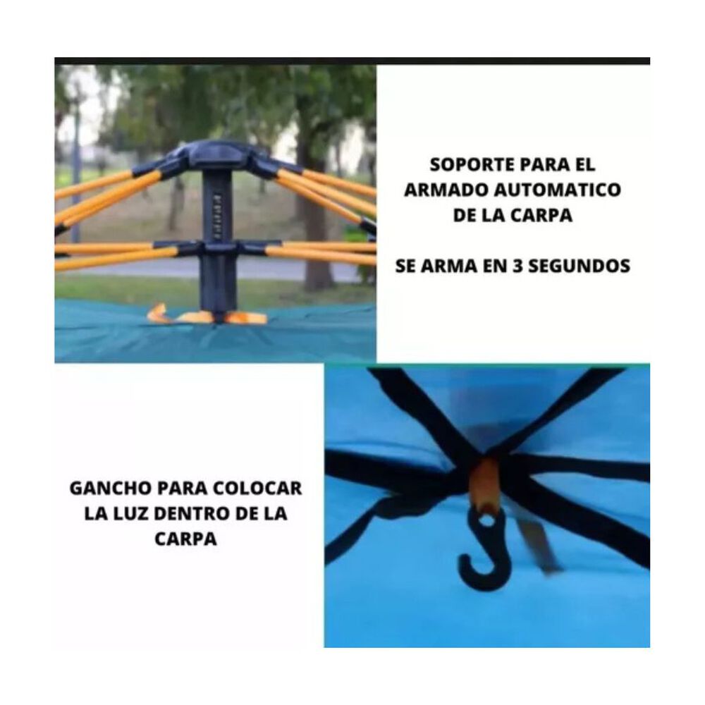 Carpa Camping Automática 3 Personas Armado Fácil image number 3.0