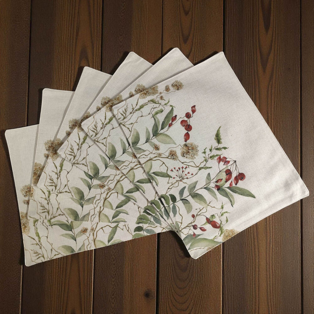 Set 6 Individuales De Lino 35x45 Repelente A Liquido-antimancha Md15 image number 2.0