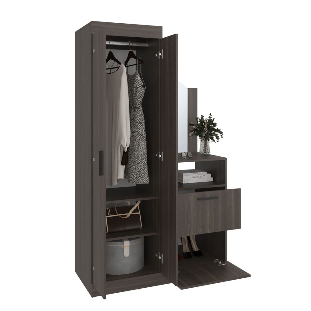 Closet Comoda Con Espejo 3 Puertas 1 Cajon image number 2.0