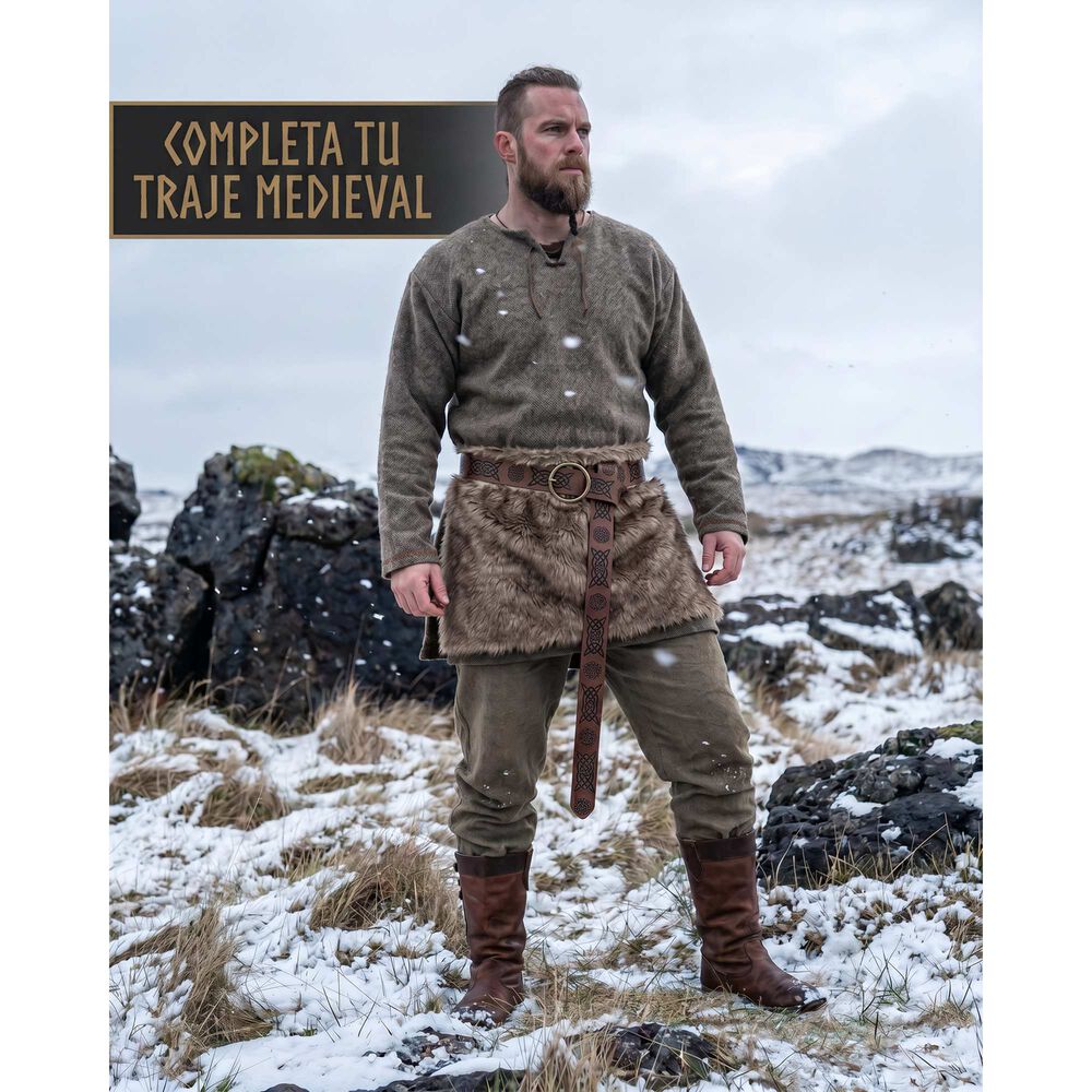 Cinturon Vikingo Medieval De Cuero Pu Accesorio Cosplay image number 5.0