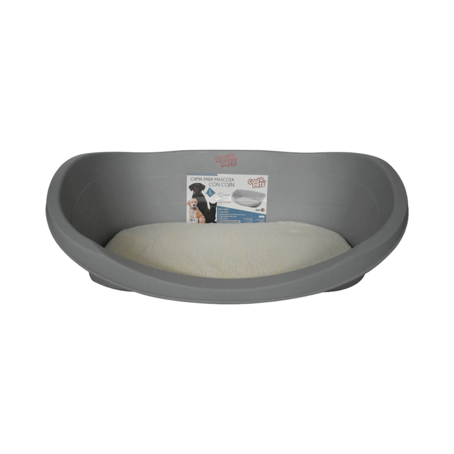 Cama Plastica Para Mascotas Con Cojin M 62x43x23 Cool Pets image number 0.0