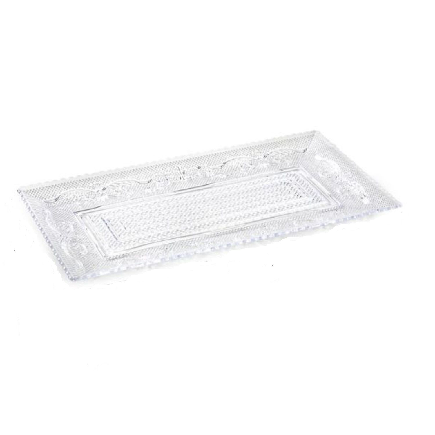 Bandeja Rectangular Crystal 15x28,5 Cm Transparente Plastico image number 1.0