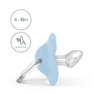Chupete Fusi&oacute;n Anat&oacute;mico Silicona +4/18m Indio Azul