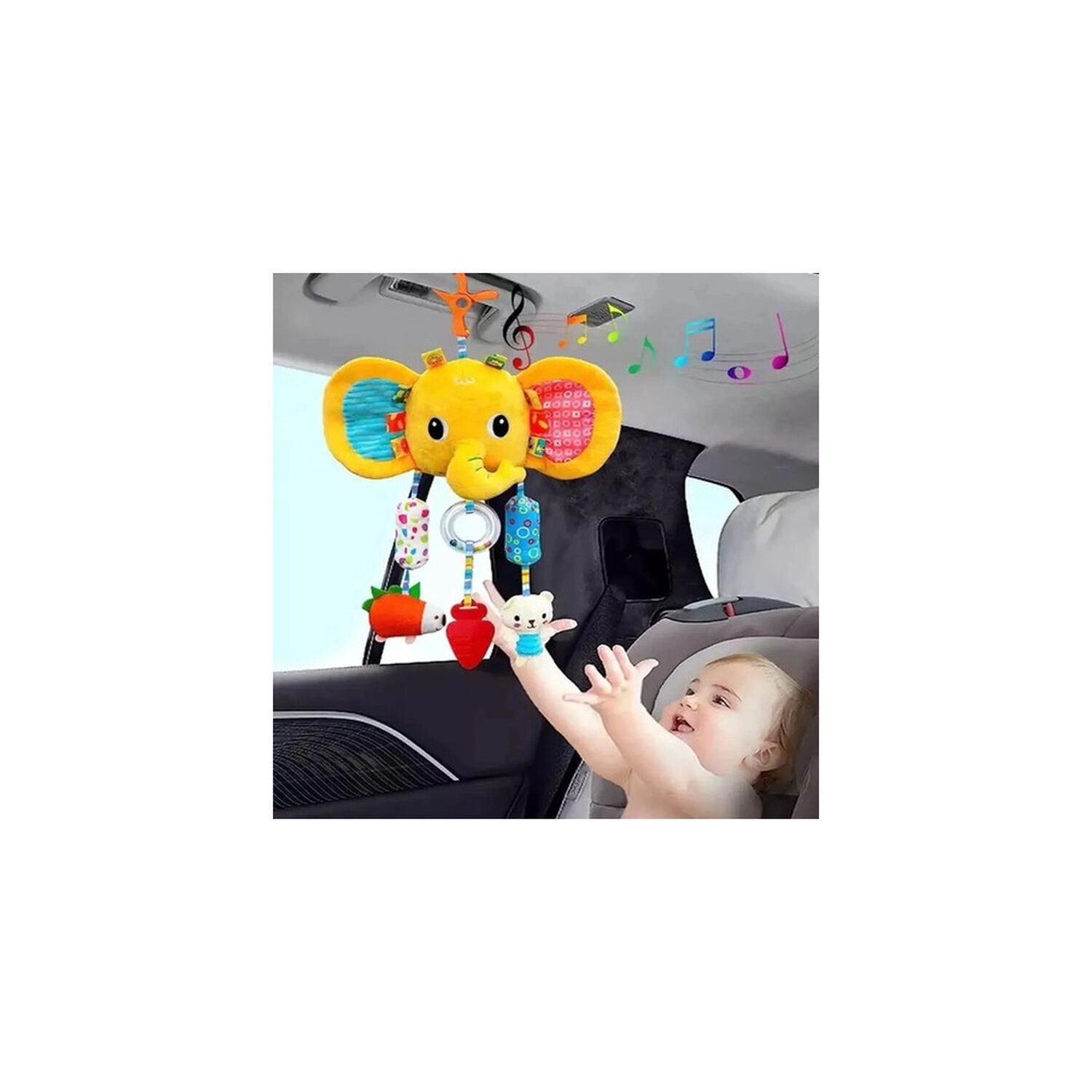 Juguete Sonajero Bebe Asiento Coche Y Cuna Elefante Bebe image number 1.0