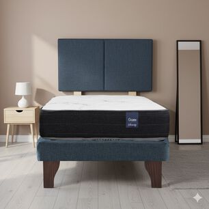 Cama Europea 1 Plaza 190 Respaldo Everest