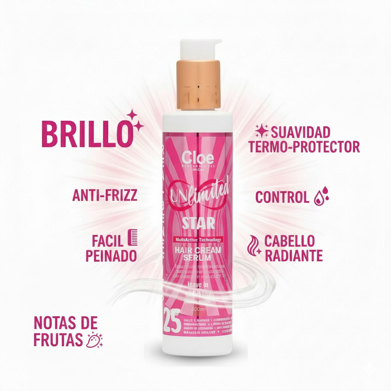 Serum Unlimited Star Cloe 25 Beneficios Leave-in 200ml image number 3.0