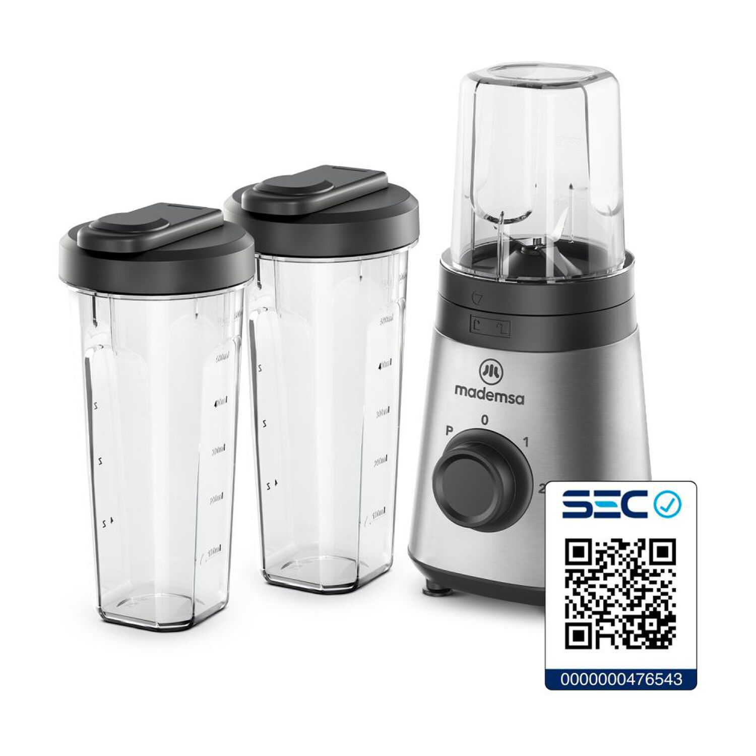 Licuadora Mademsa MBL30 / 2 Botellas 0.6 Litros + 1 Chopper 0.3 Litros / 300W image number 8.0