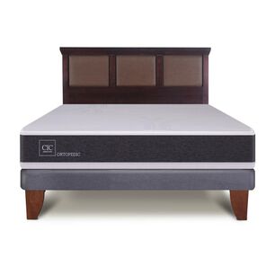 Cama Europea Cic New Ortopedic / 2 Plazas / Base Normal + Respaldo