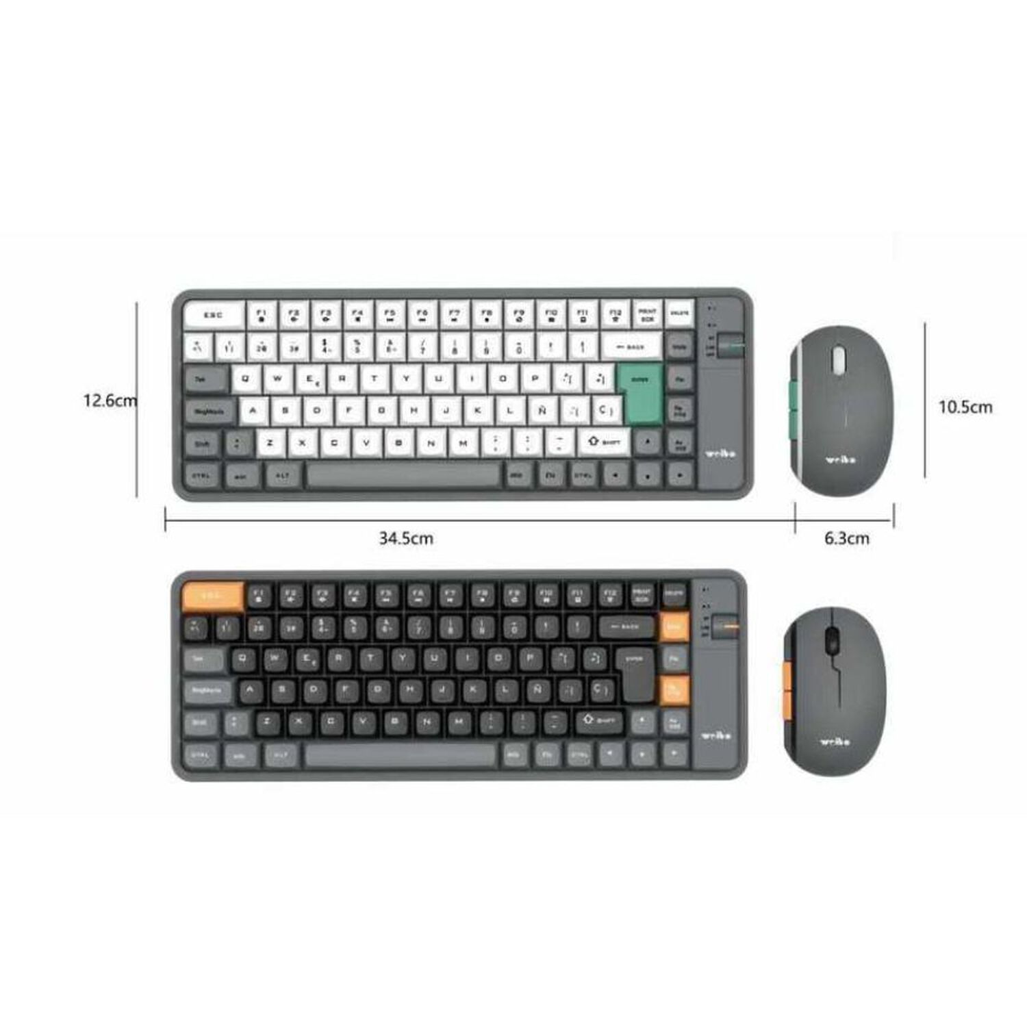 Teclado Y Mouse Inalambrico Kit Combo Bluetooth image number 1.0