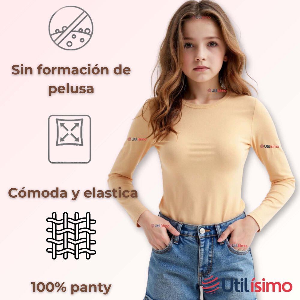 Camiseta De Panty Elástica Transpirable Manga Larga Nylon Segunda Piel image number 7.0