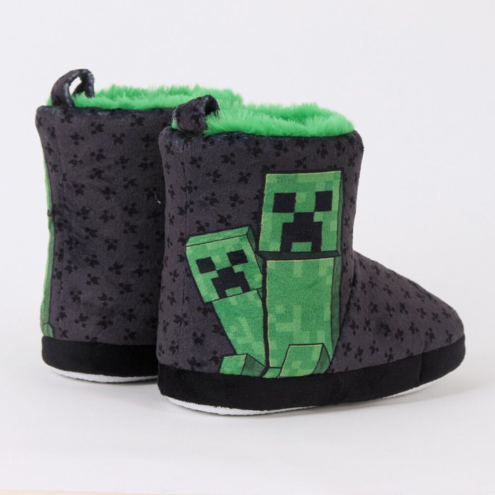 Pantufla Bota Ni&ntilde;o Invernal Creepers Negro Minecraft image number 2.0