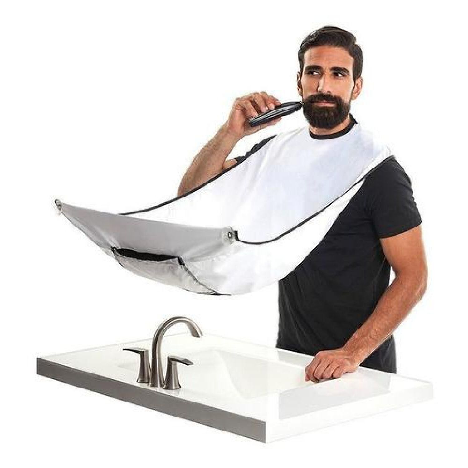Capa Delantal Para Corte De Barba Afeitado Afeitar Blanco image number 1.0