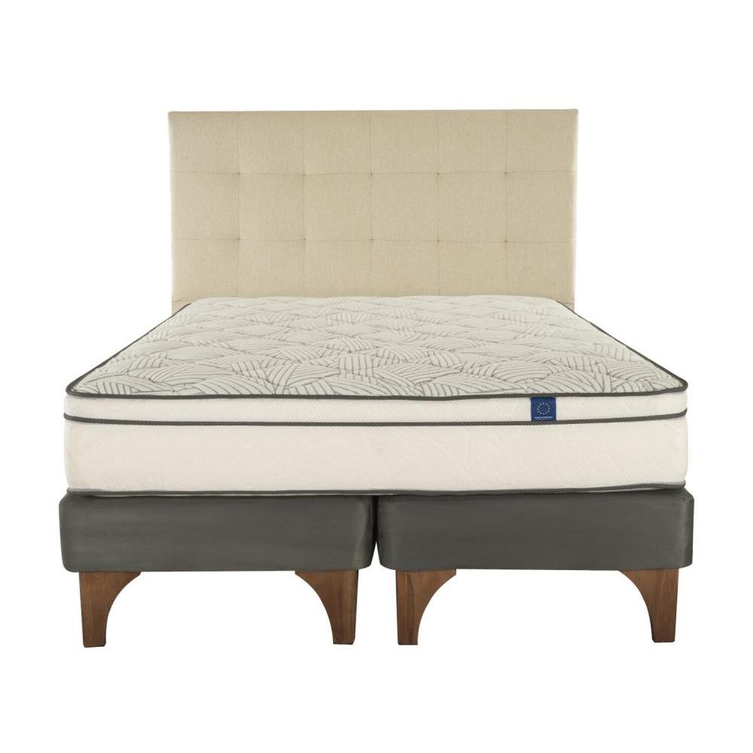 Cama Europea Flex Valencia / 2 Plazas / Base Dividida + Respaldo image number 1.0